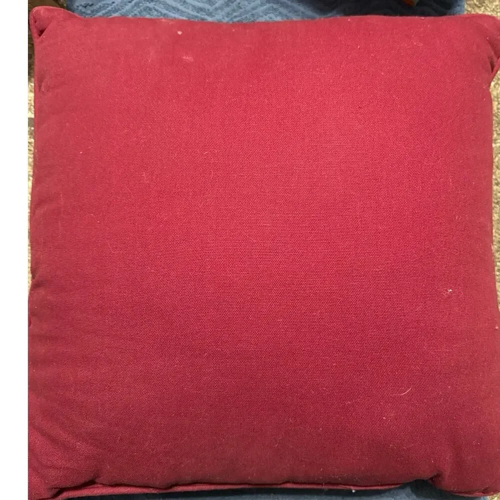 Vintage Christmas Tapestry Throw Pillow Snowman‎ family. 15x15